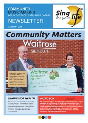Click to download Sing for your life Summer/Autumn 2011 newsletter