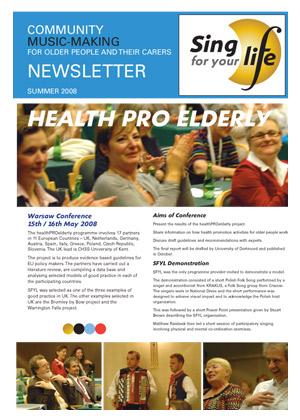 Click to download Sing for your life Summer 2008 newsletter